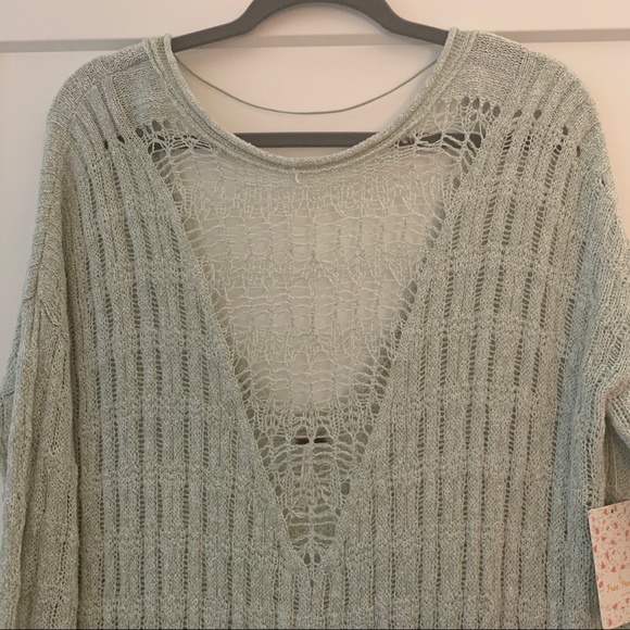 Free People Pretty In Pointelle Tunic Sweater - Picture 7 of 13